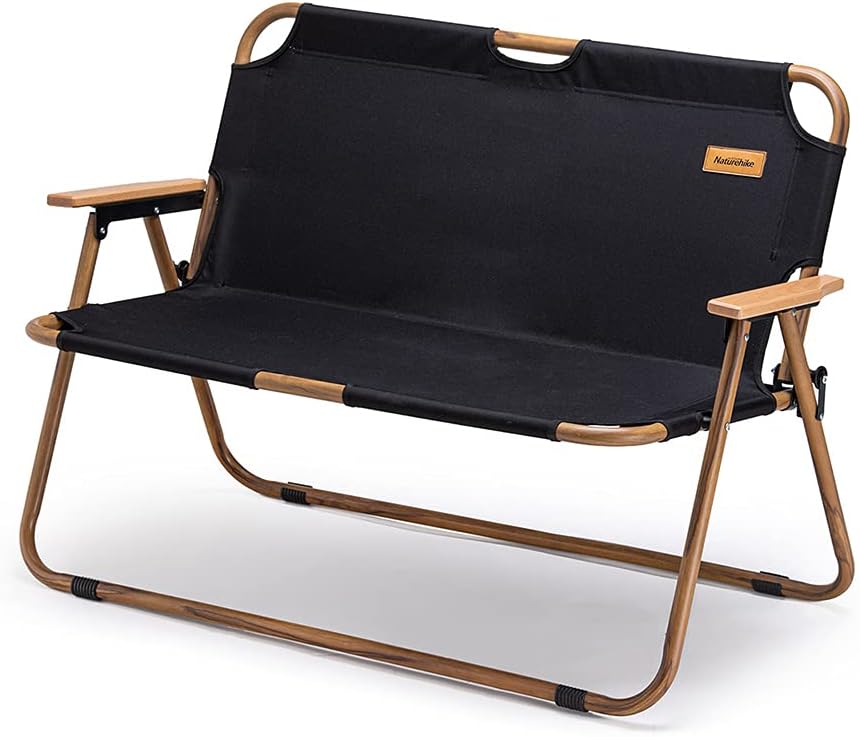 Black Double Wooden Folding Chair Y259