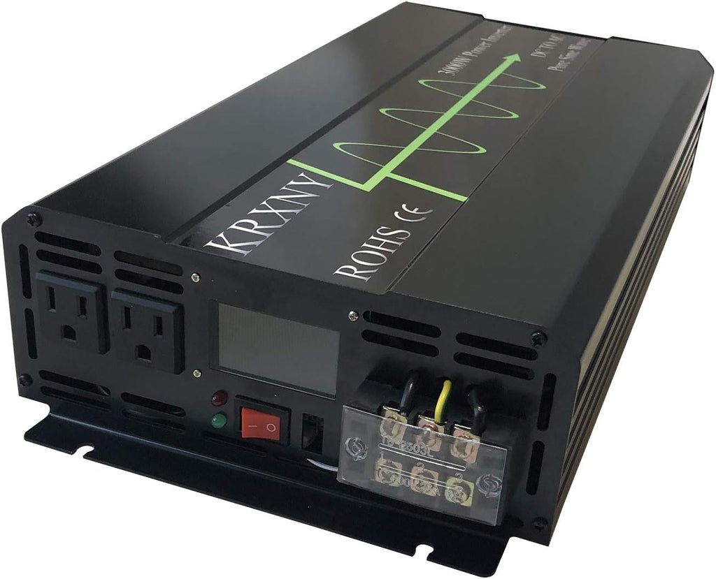 3000W Pure Sine Wave Power Inverter 48V DC to 110V 120V AC 60HZ with LCD Display F725