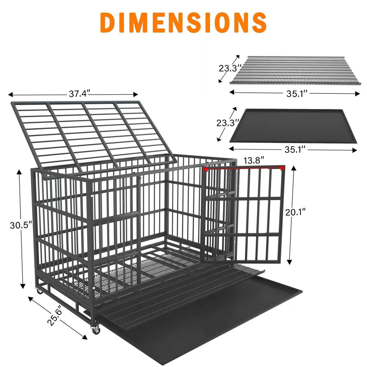 48 inch Heavy Duty Metal Dog Crate K514583