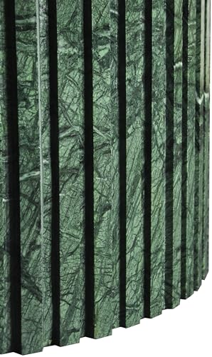Art Deco Coffee Table with Marble, 36" W x 36" D x 16" H, Green V599411