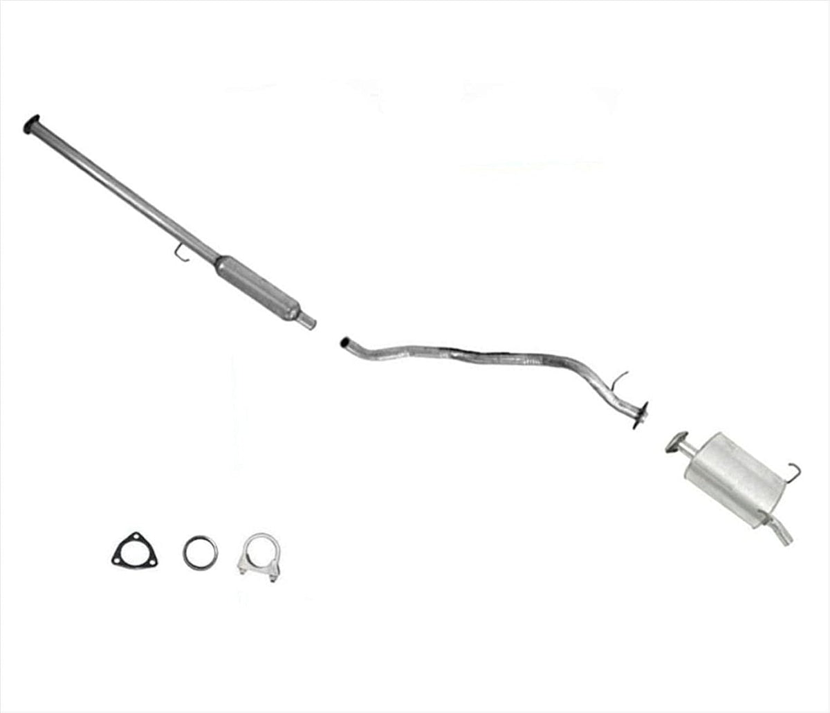 Exhaust System Middle Resonator Pipe and Muffler F245