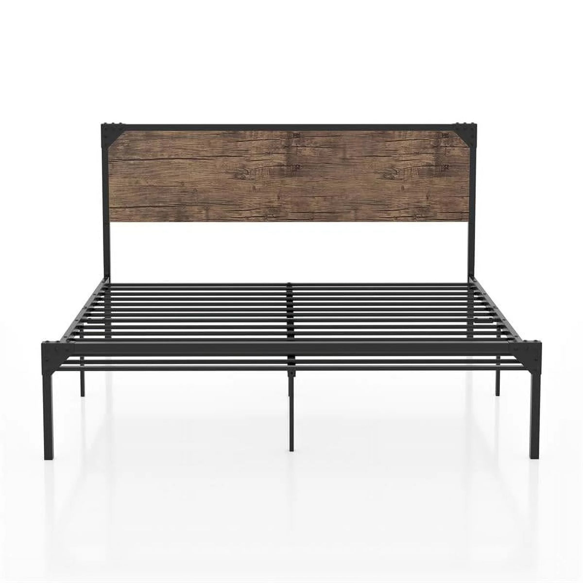 Queen Metal Platform Bed in Brown C875812