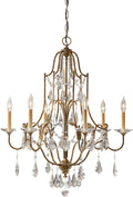 Bronze 6-Light Crystal Candle Chandelier M557461