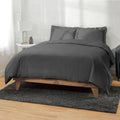 1200 Thread Count Egyptian Cotton 3PC Duvet Cover King Cal King Charcoal D432