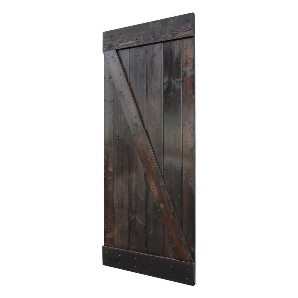 Paneled Wood Barn Door with Installation Hardware Kit - 36 x 84 H837014