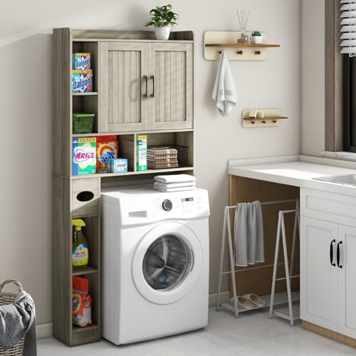 Over The Toilet Storage Cabinet with Sliding Doors W90868