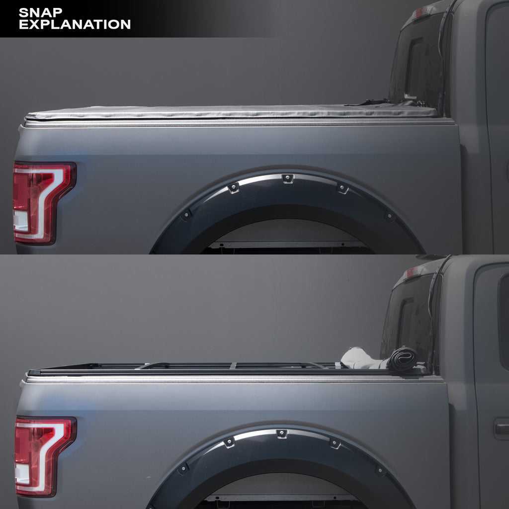 Black Hidden Snap Tonneau Cover U602707