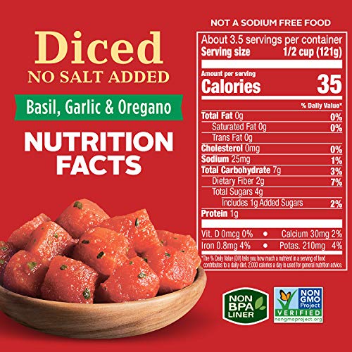28 oz Pack of 6 Crushed Tomatoes No Salt Added G344528