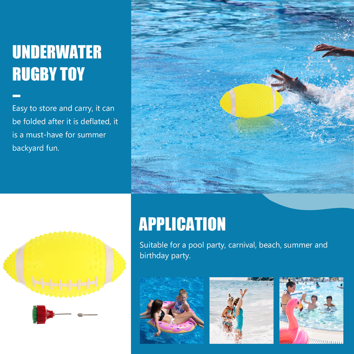 Underwater Rugby Toy Pool Ball Toy V1388