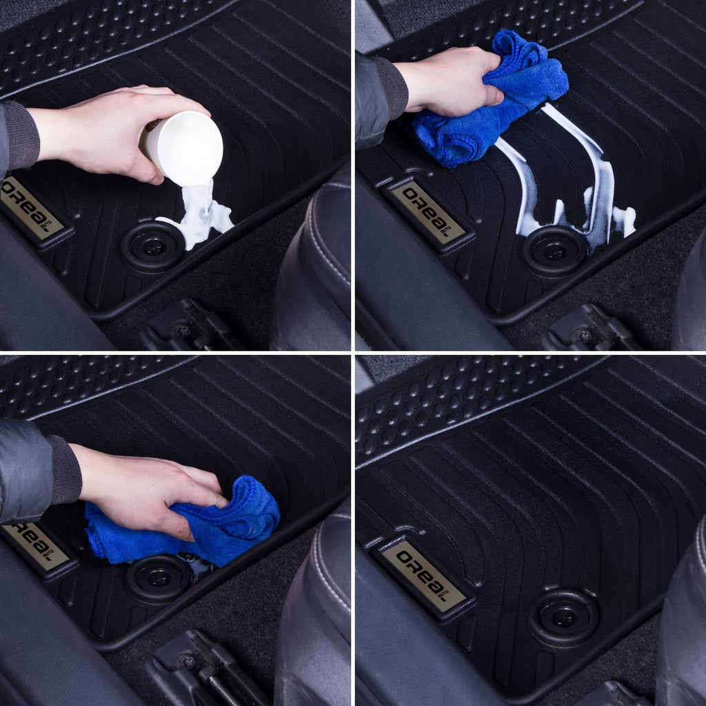 Black Floor Mats Front and Rear Car Carpet N854
