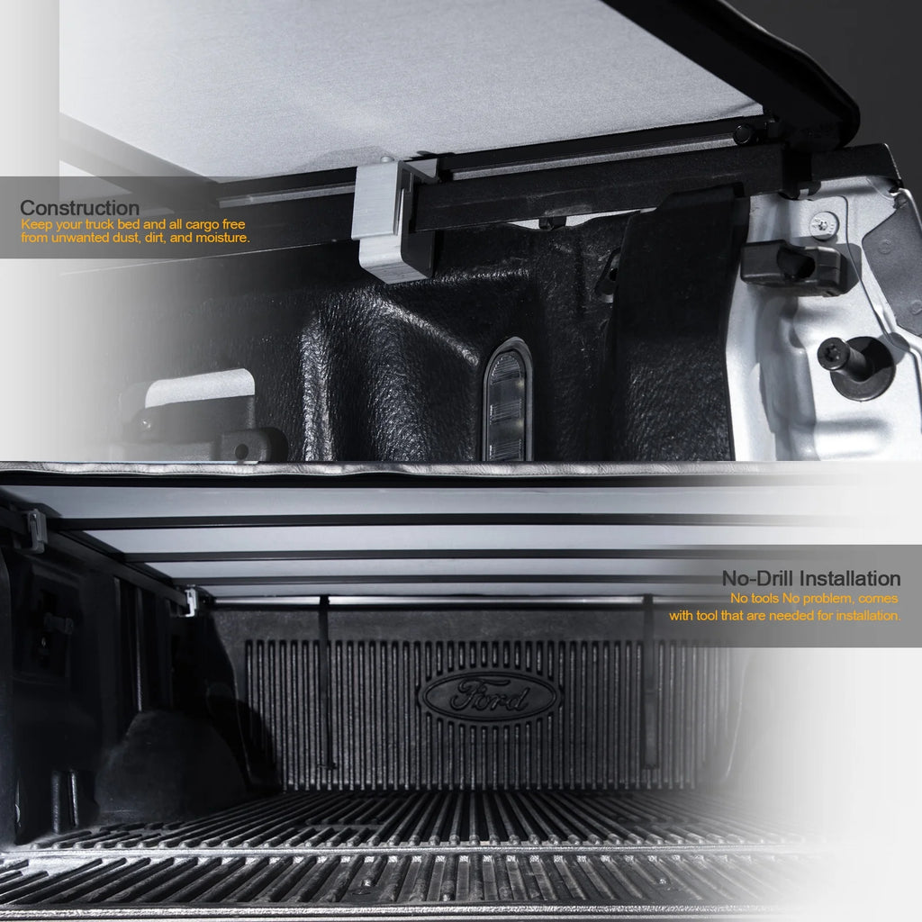 Black Hidden Snap Tonneau Cover U602707