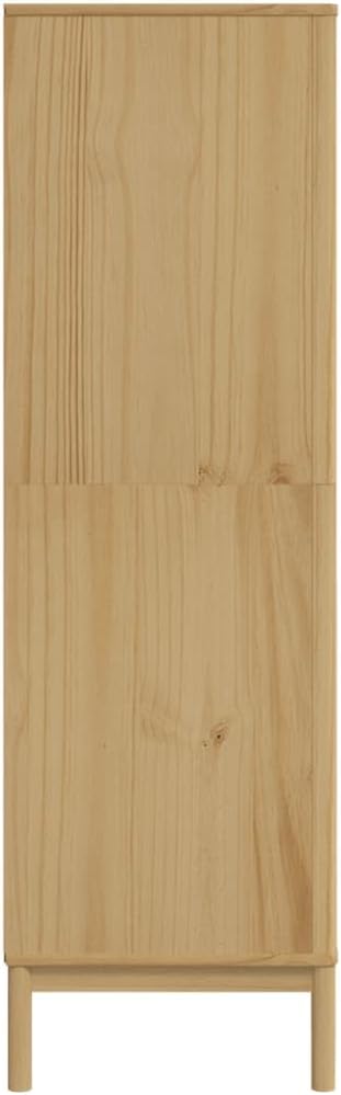 Solid Pine Wood Wax Brown Wardrobe G709