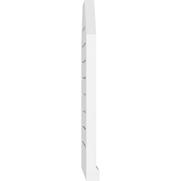 30x22W x 16x22H Octagonal Top Surface Mount PVC Gable Vent with Brickmoul Q7397
