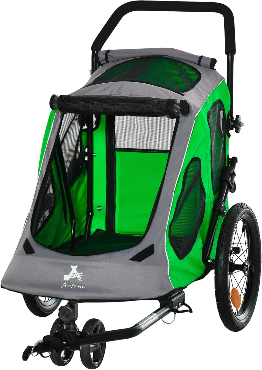 Dog Bike Trailer 2-in-1 Pet Stroller with 360 Swivel Wheel M9061