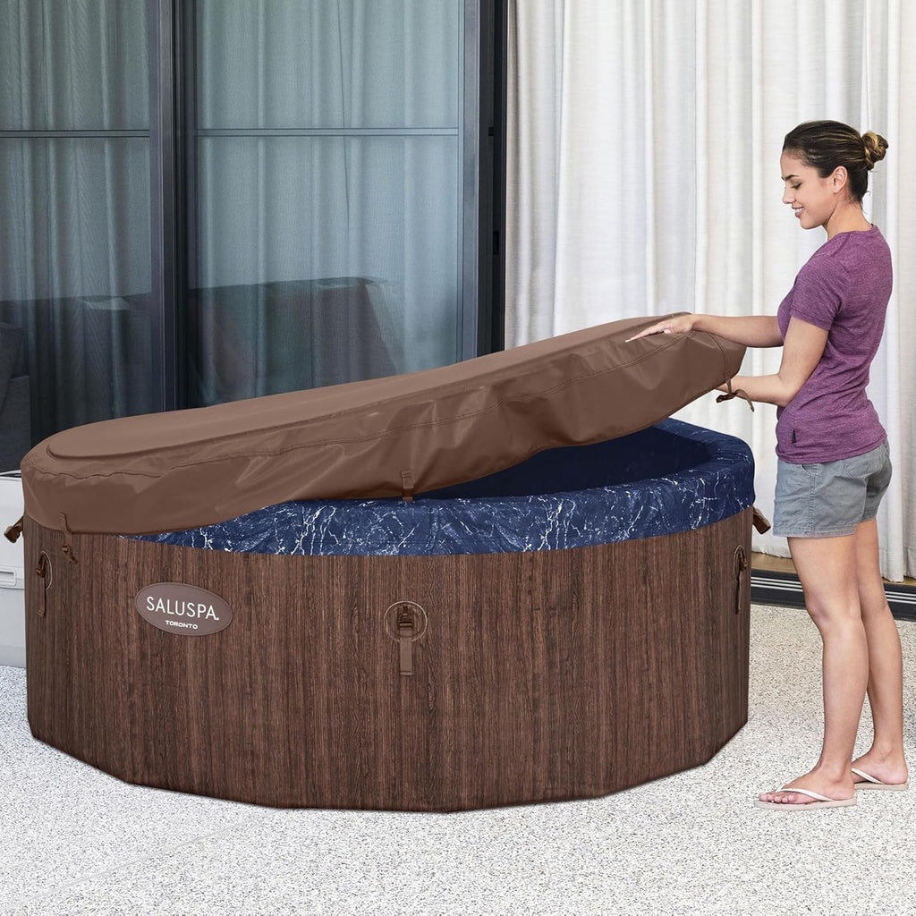 7 Person Hot Tub with Pool Cover and Spa Pump N5893