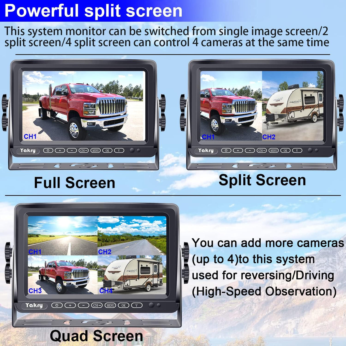 Wireless Backup Camera HD 1080P 7 Inch DVR Monitor S7078