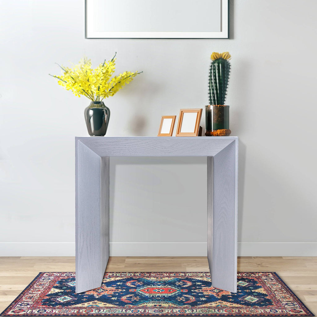 Grey Square Wood Accent Table F4952