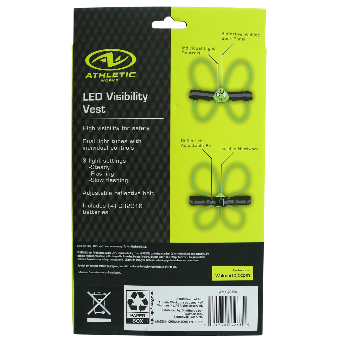 Neon Green LED Adjustable Safety Vest S18589