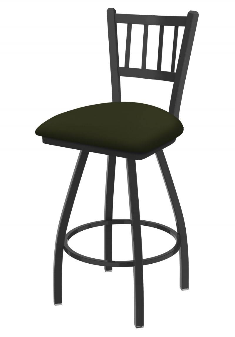 30x22 Swivel Bar Stool with Pewter Finish and Pine Seat A114467