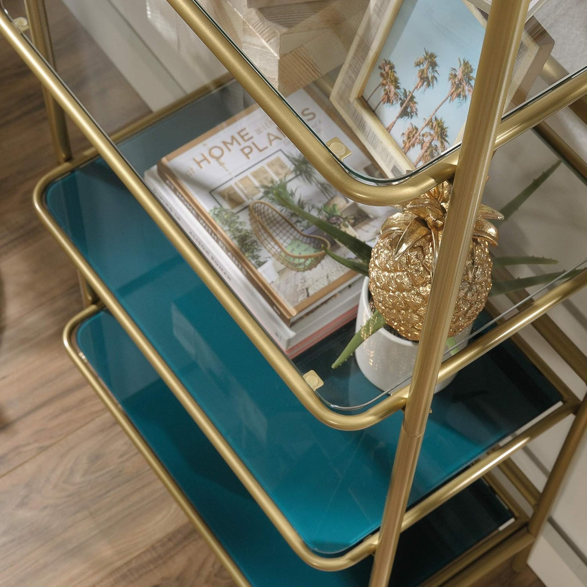Satin Gold Bookcase U972