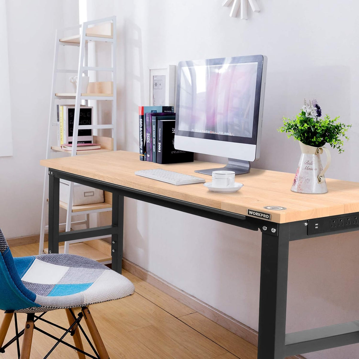 Adjustable Workbench with Power Outlets J686185