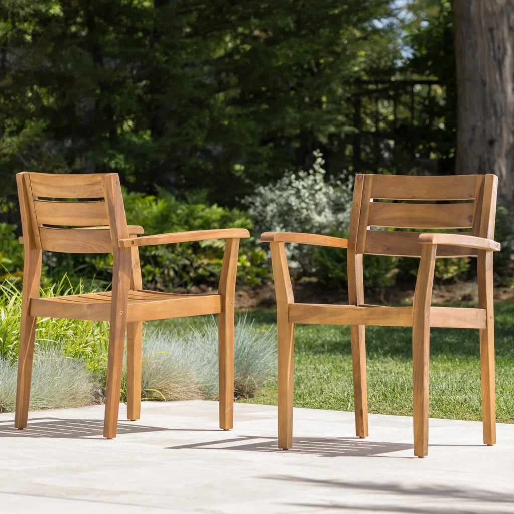 Acacia Wood 5 Piece Dining Set V919221