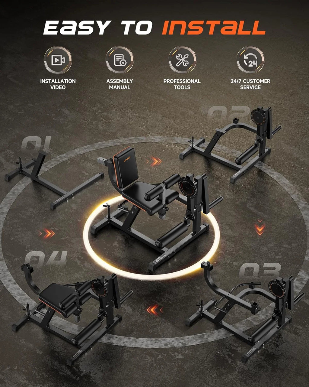 3-in-1 Adjustable Leg Extension and Curl Machine L735