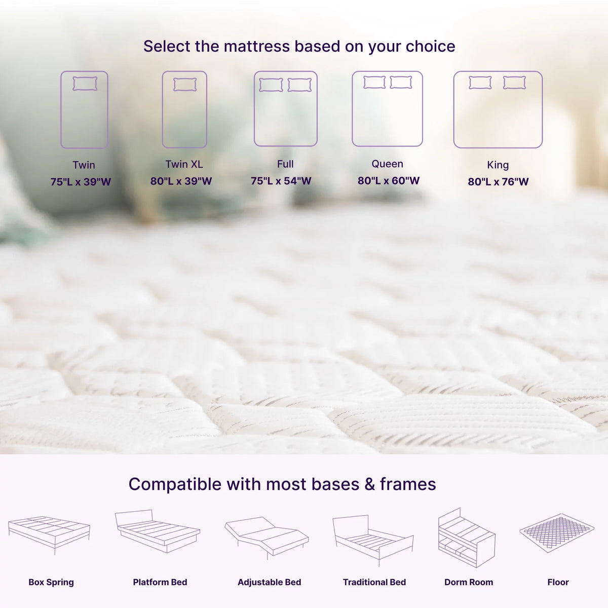 Queen Size Hybrid Memory Foam Pocket Spring Mattress N5671