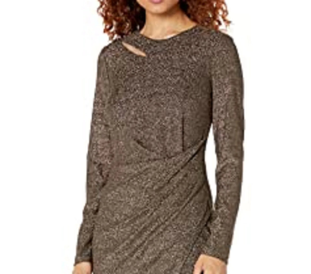 Metallic Cut-Out Bodycon Dress K524