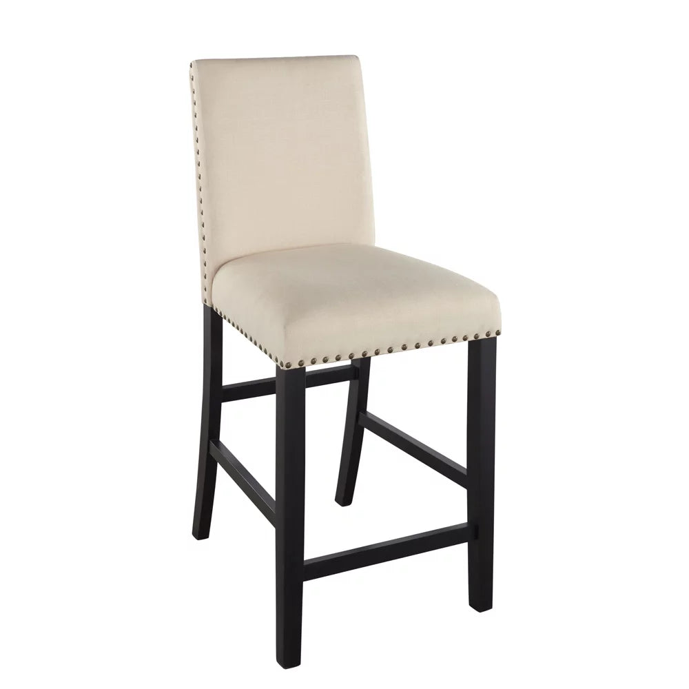 5 Pieces Counter Height Faux Marble Dining Set with 4 Upholstered Chairs X1730