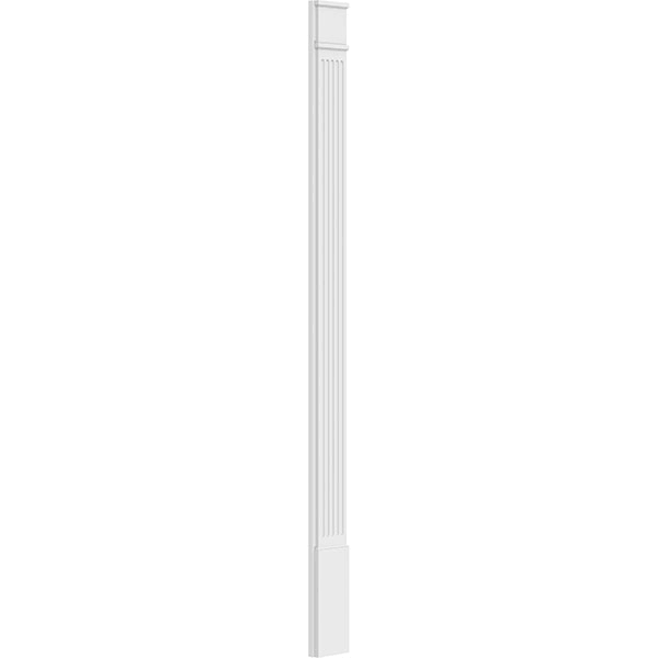 Fluted PVC Pilaster with Decorative Capital & Base (Pair) X610