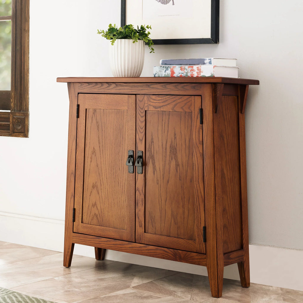 Solid Wood Hall Stand, Rich Russet Finish K59959