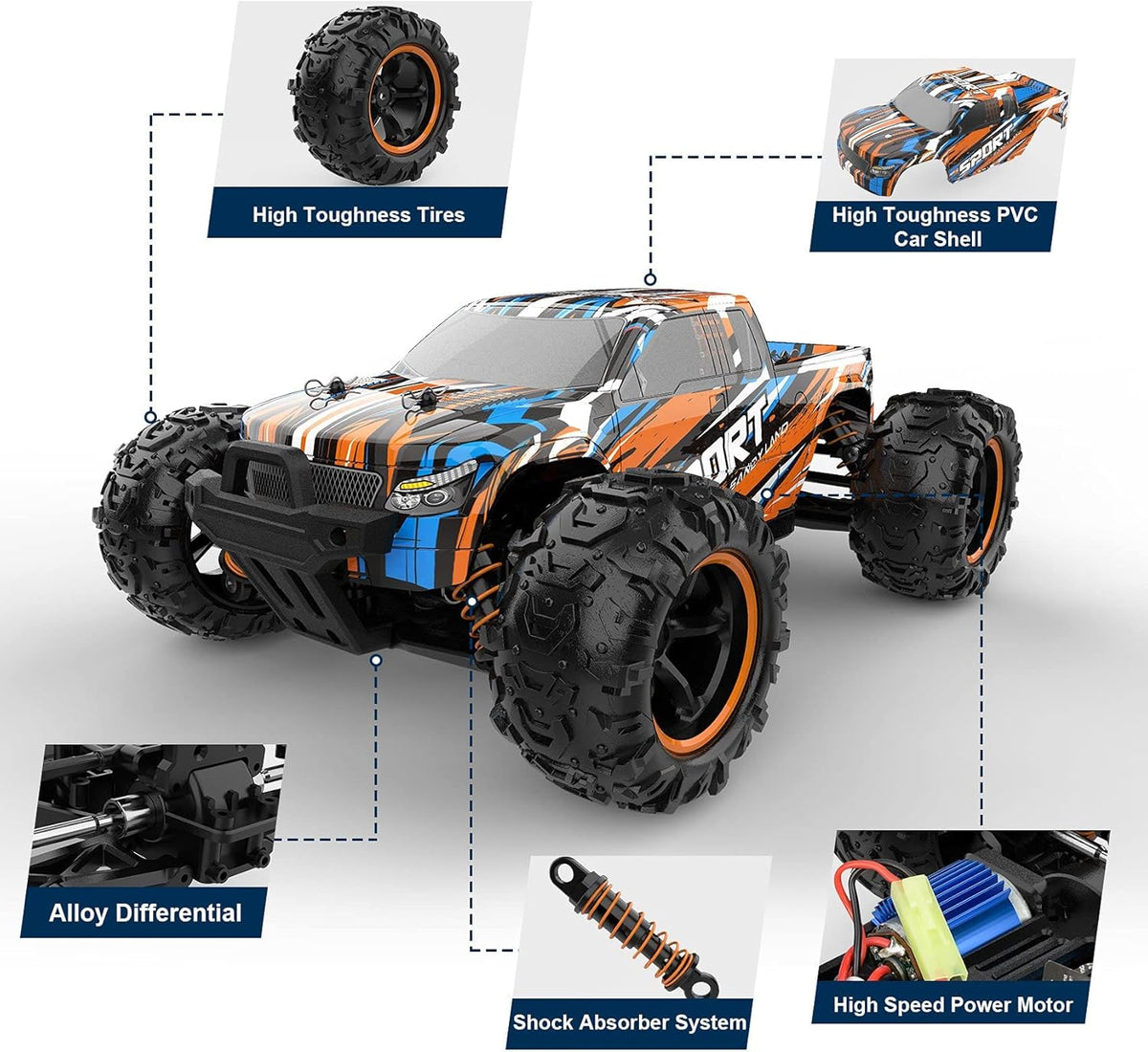 Remote Control Car 4WD Off Road Monster Truck D5229