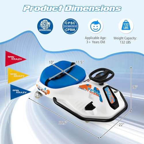 24V Electric Drift Car for Kids with 360° Spin L865