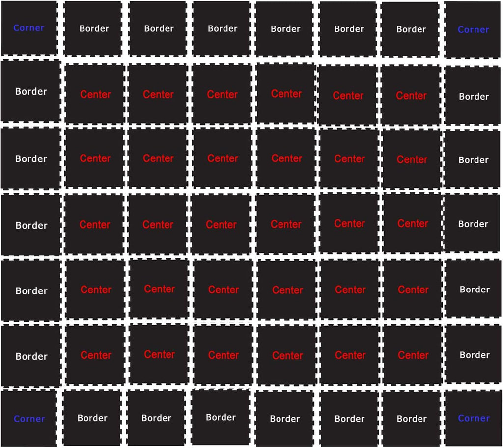 8mm Heavy Duty Interlocking Rubber Flooring Tile Set A141282