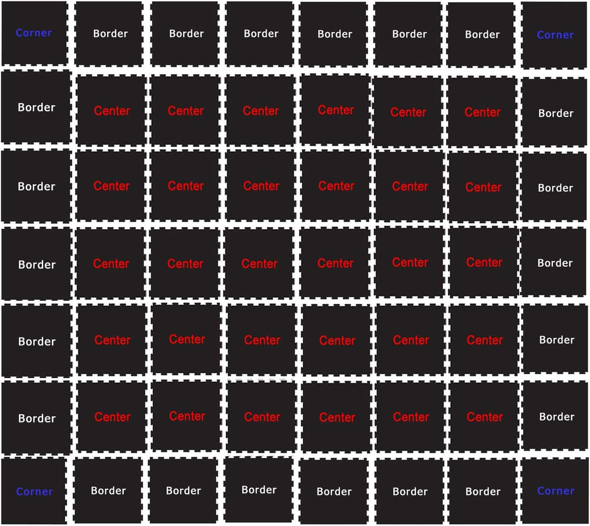 8mm Heavy Duty Interlocking Rubber Flooring Tile Set A141282
