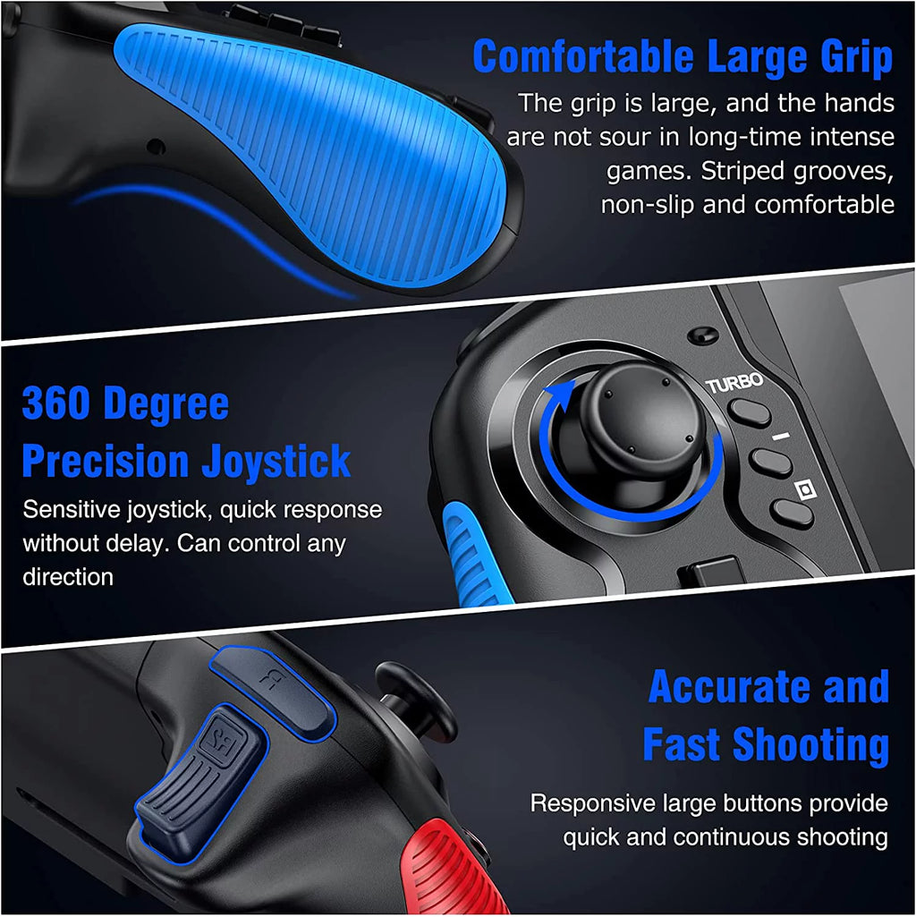 One-Piece Joypad Controller with Adjustable TURBO and Dual Motor Vibration F51721