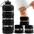 Portable Protein Powder Stackable Container with Top Cap Funnel D83817