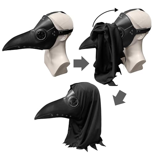 Plague Doctor Costume Set 8 in 1 Halloween Costumes Plague Doctor Mask Outfit S493