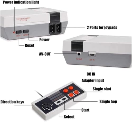 Retro Game Console with 620 Games and 2 Controllers W78738