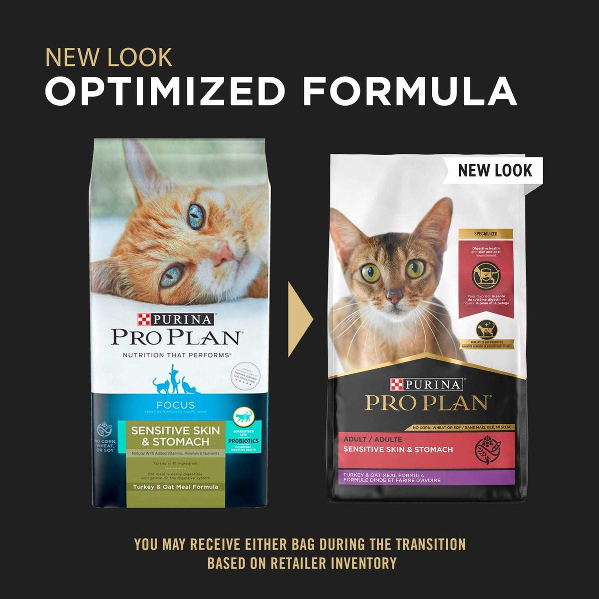 Probiotics Sensitive Skin & Stomach Natural Dry Cat Food T235004