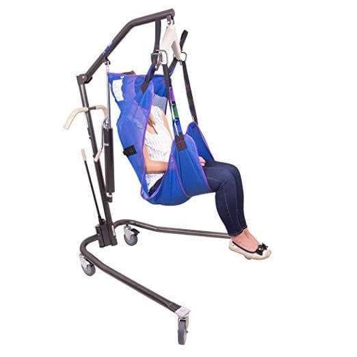 Personal Hydraulic Patient Body Lift with Medium Full Body Mesh Sling B489