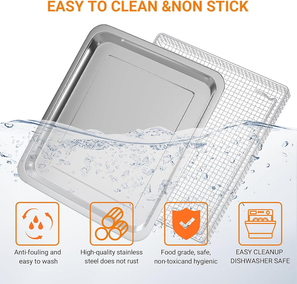 Stainless Steel Baking Tray Pan and Air Fryer Basket Q96836