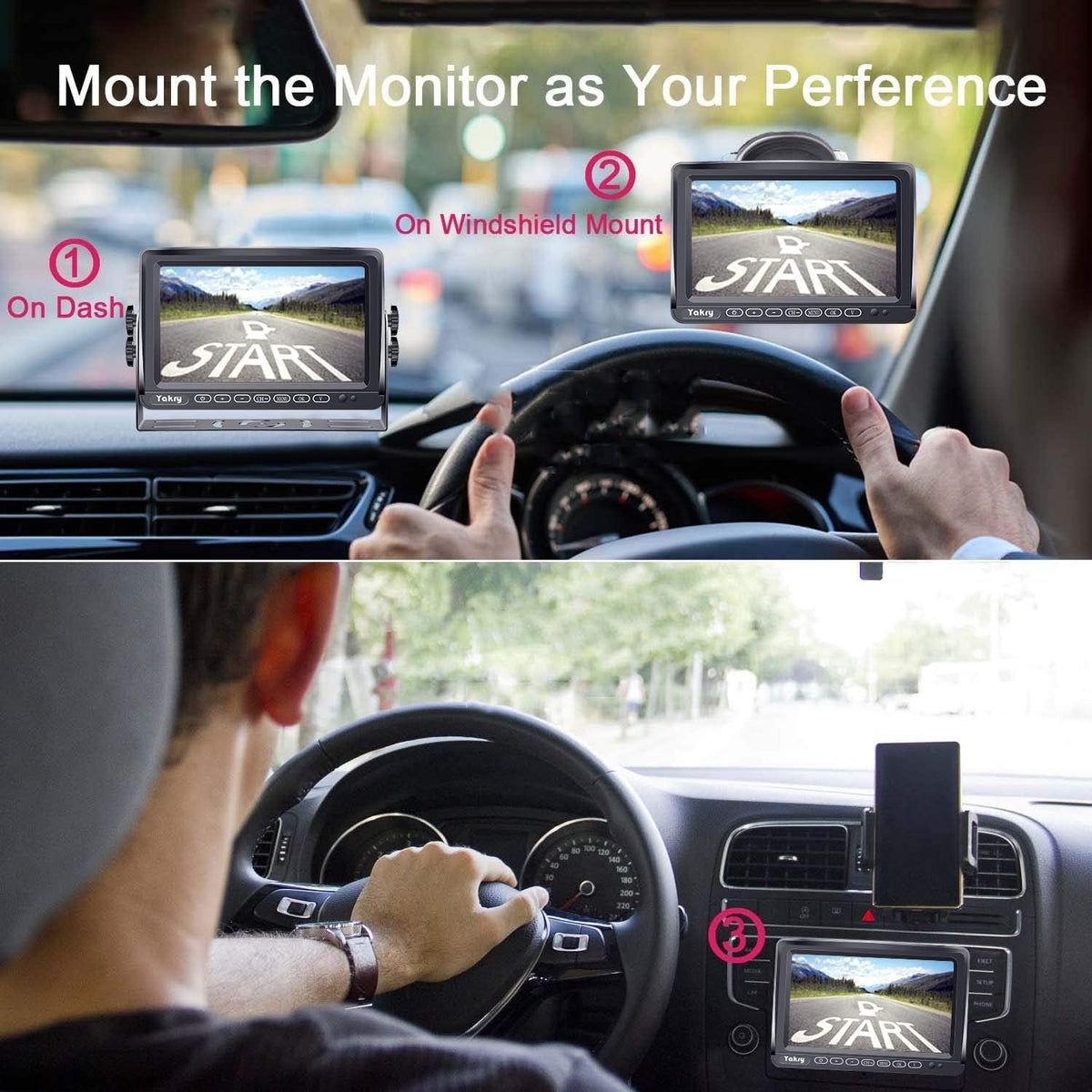 Wireless Backup Camera HD 1080P 7 Inch DVR Monitor S7078