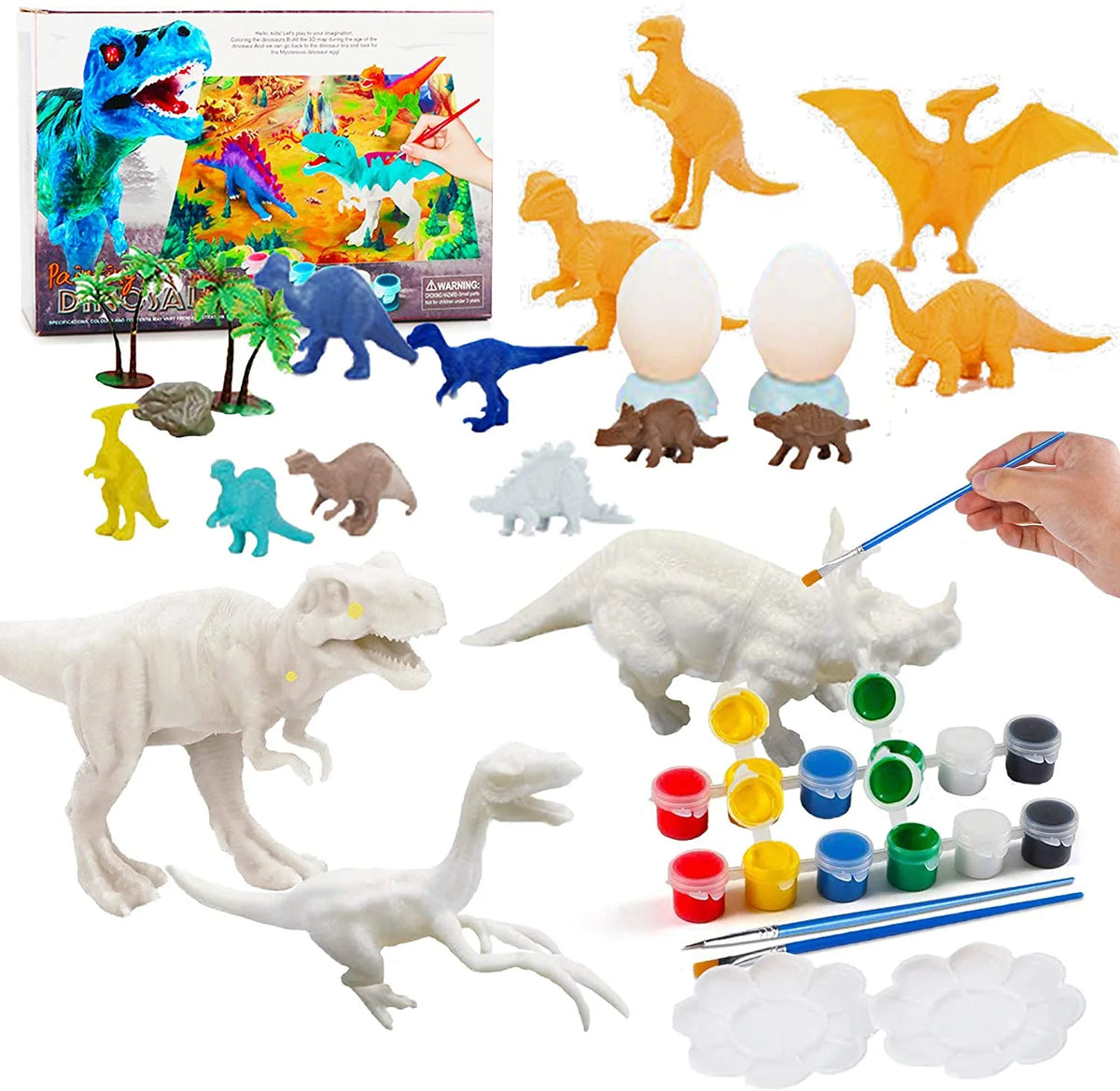 Kids Dinosaur Painting Kit with Play Mat N977035