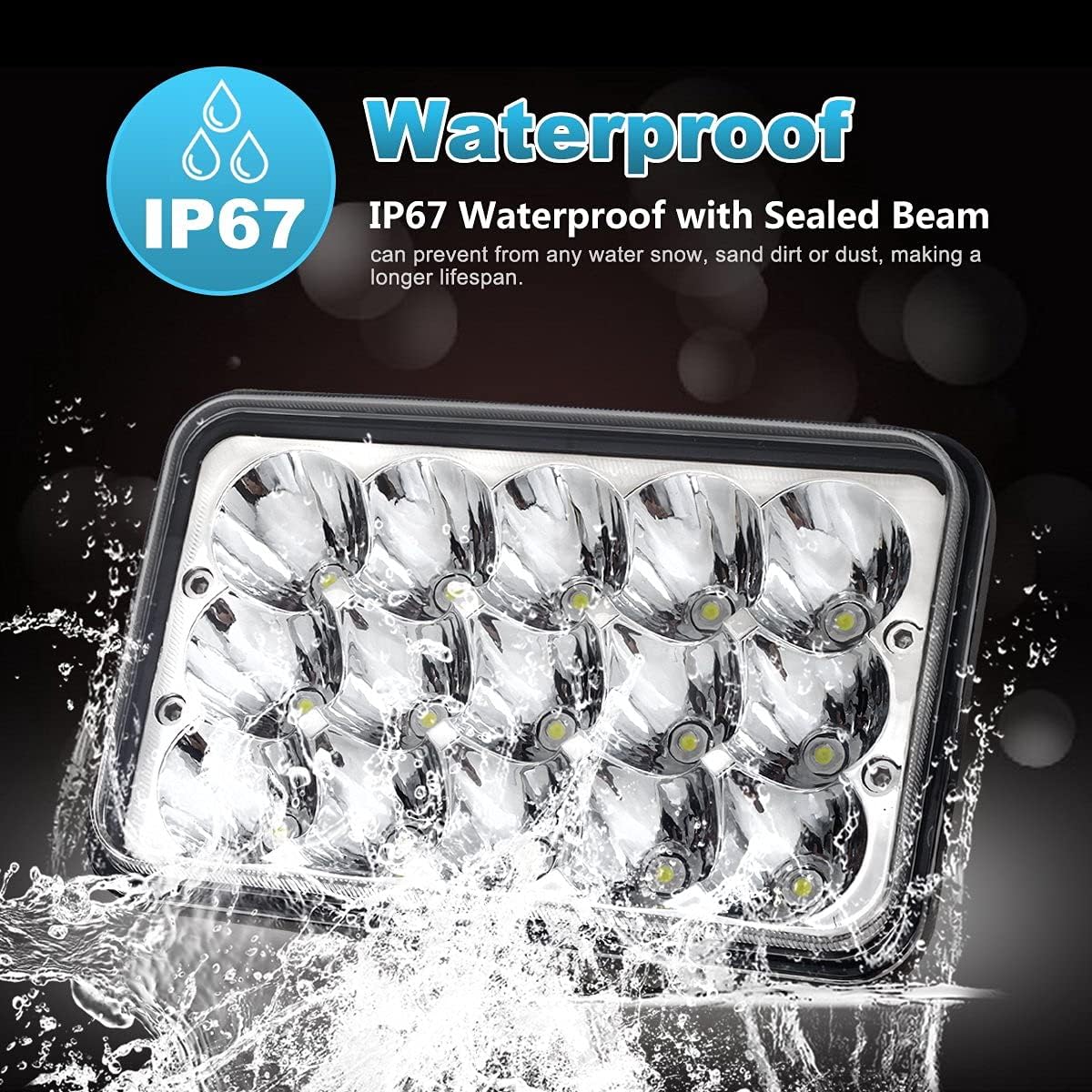 4x6 LED Sealed Beam Headlight Conversion Kit V569
