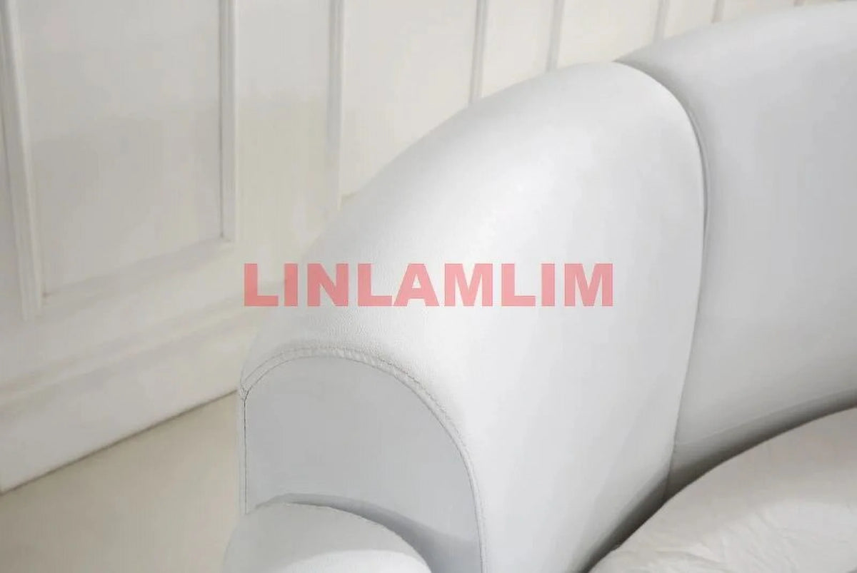 Genuine Cow Leather Bed Frame with Led Lamp L53468