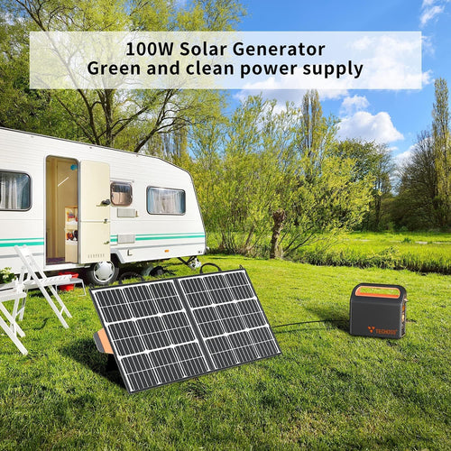 100W Portable Foldable Solar Panel with USB QC 3.0 & Type C W554