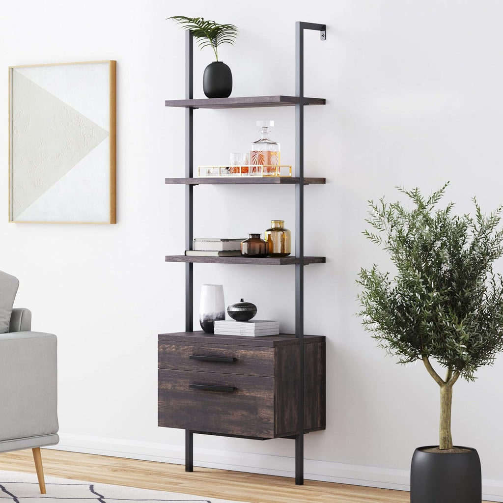 5-Shelf Oak Wood Modern Bookcase B999
