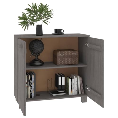 Light Gray Solid Wood Pine Sideboard with 2 Doors B562